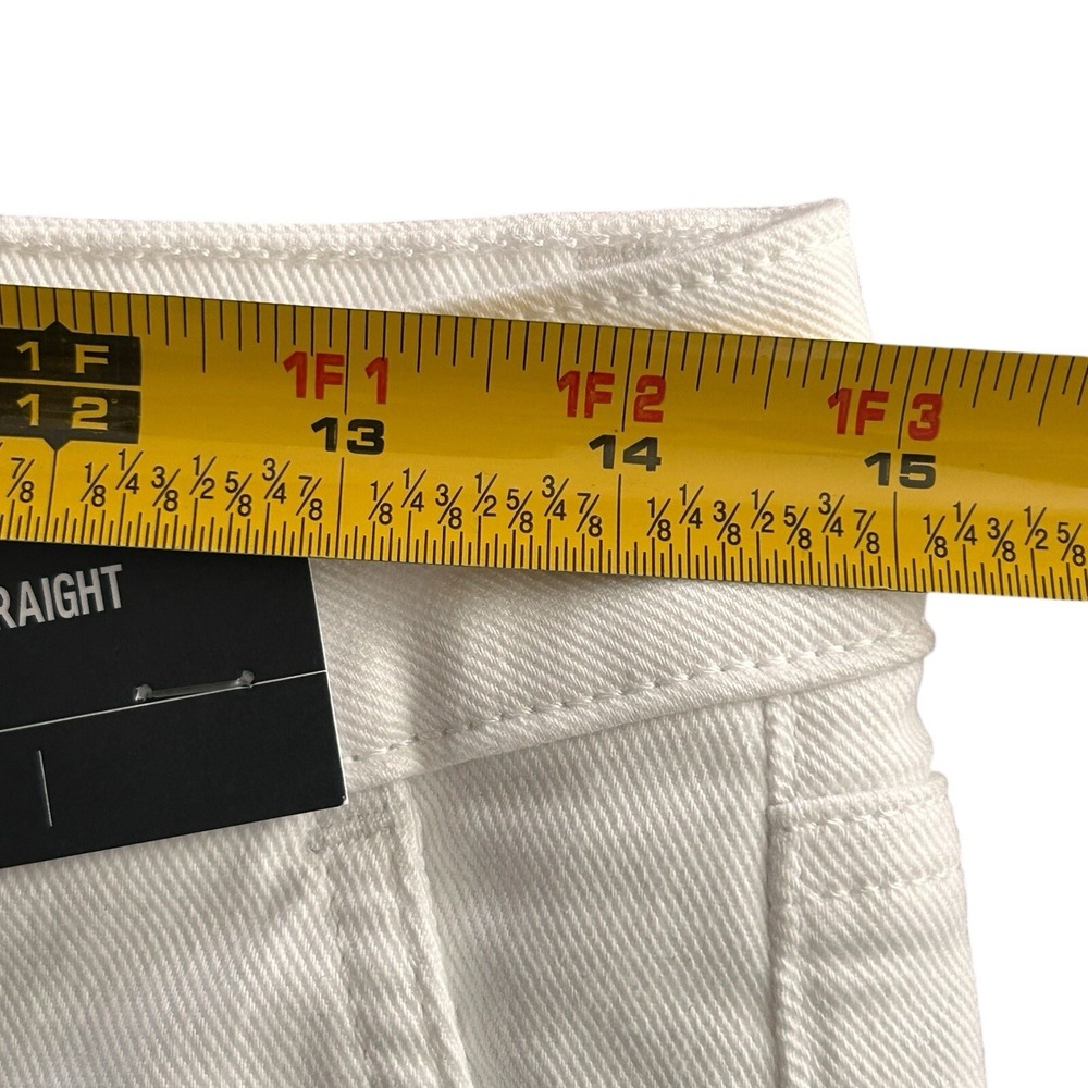 Express Ladies‎ Size 4R Y2K Style Preppy Relaxed White Straight low Rise Jeans - Picture 10 of 16